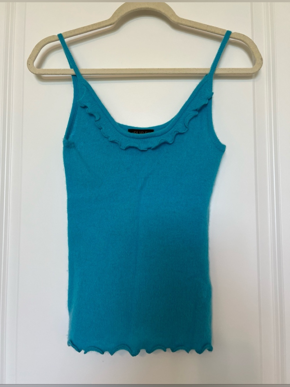 PURE COLLECTION 100% cashmere Turquoise color tank sz.2/XS EXCELLENT
